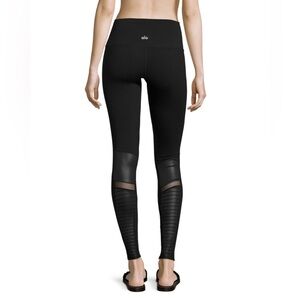 Alo Yoga Moto Sport Leggings with Mesh Panels